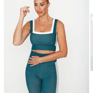 Stylish Green and Gray Women's Activewear Set